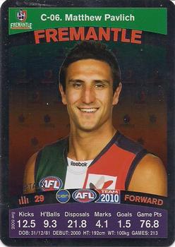 2010 Team Zone AFL Team - Captains Silver #C-06 Matthew Pavlich Front